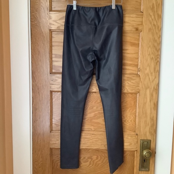 7 FOR ALL MANKIND Gray Vegan Leather Liquid Leggings Size S - Picture 3 of 10